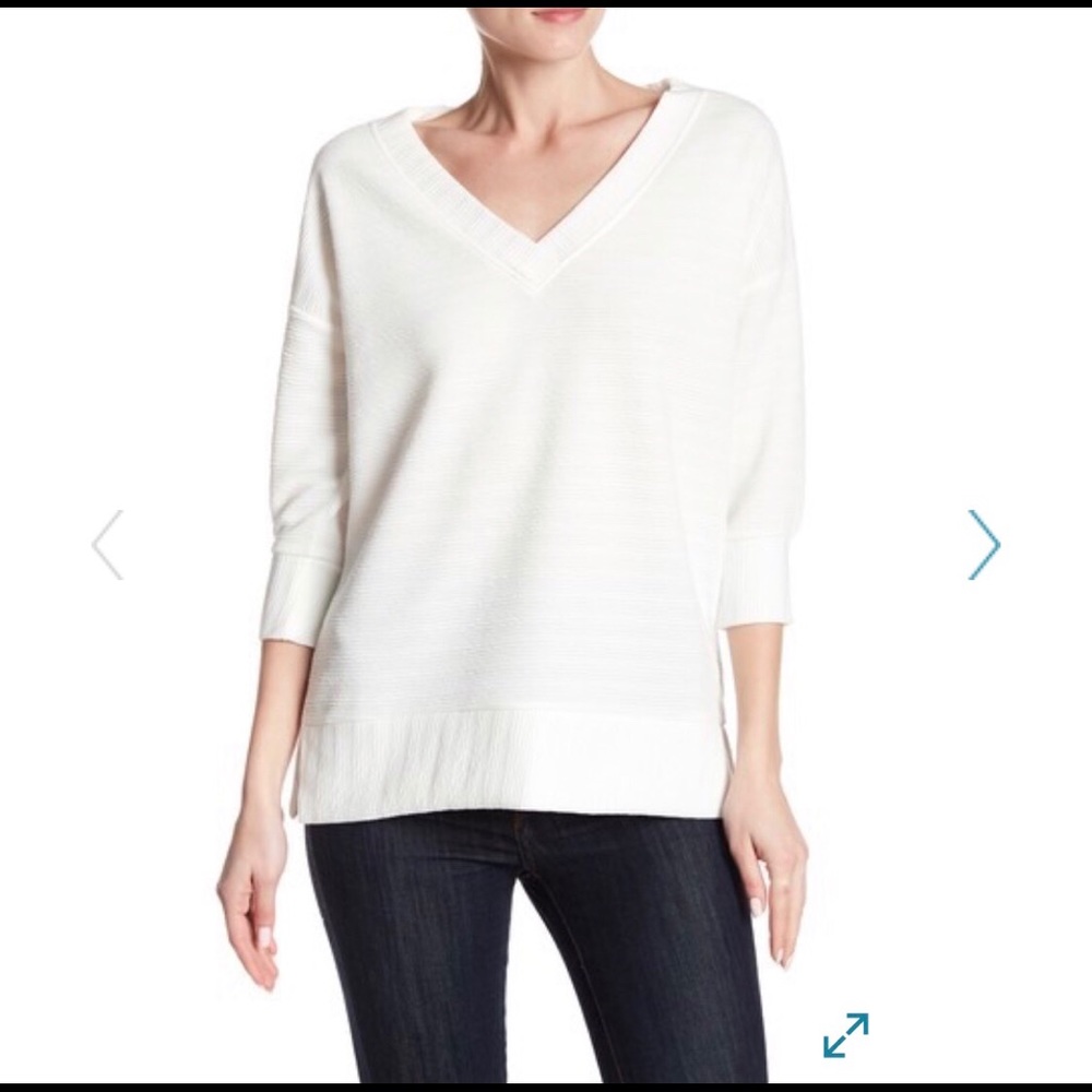French Connection Spring Sudan Textured V Neck